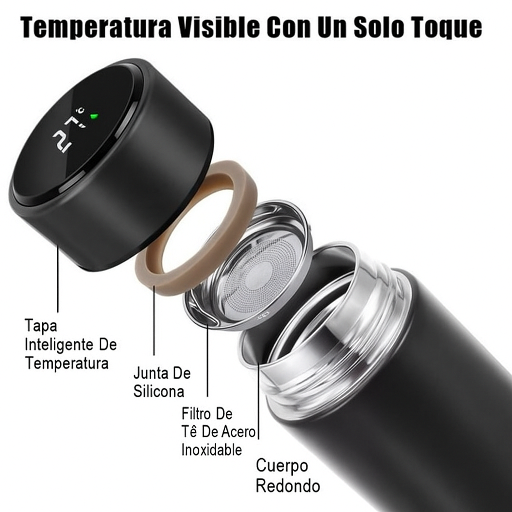 ✨Termo Digital Inteligente 500 ml - LuNova Thermo® + Filtro de té✨
